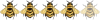 Four star rating represented by four bumblebees